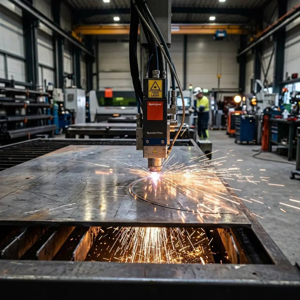 Alur produksi laser cutting dari file desain ke lembaran yang dipotong