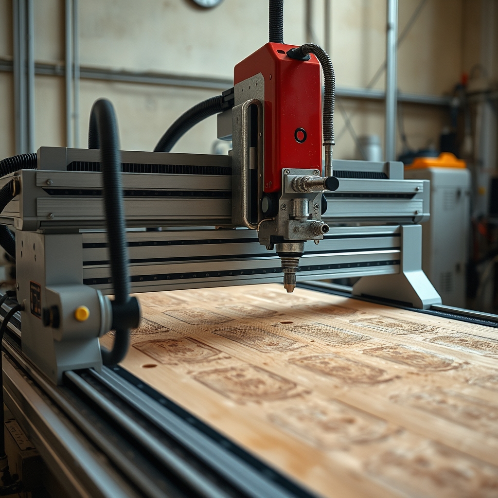 CNC router dengan sistem suction debu